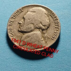 ✅❤️1941 D NICKEL CIRCULATED CLAD VINTAGE